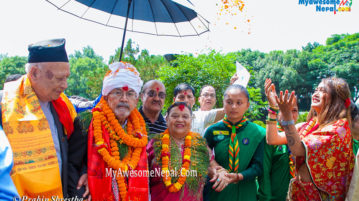 पद्म रत्न तुलाधरको नेवारी परम्परा अनुसार जंक्व (भिमरथारोहन) फोटो फिचर